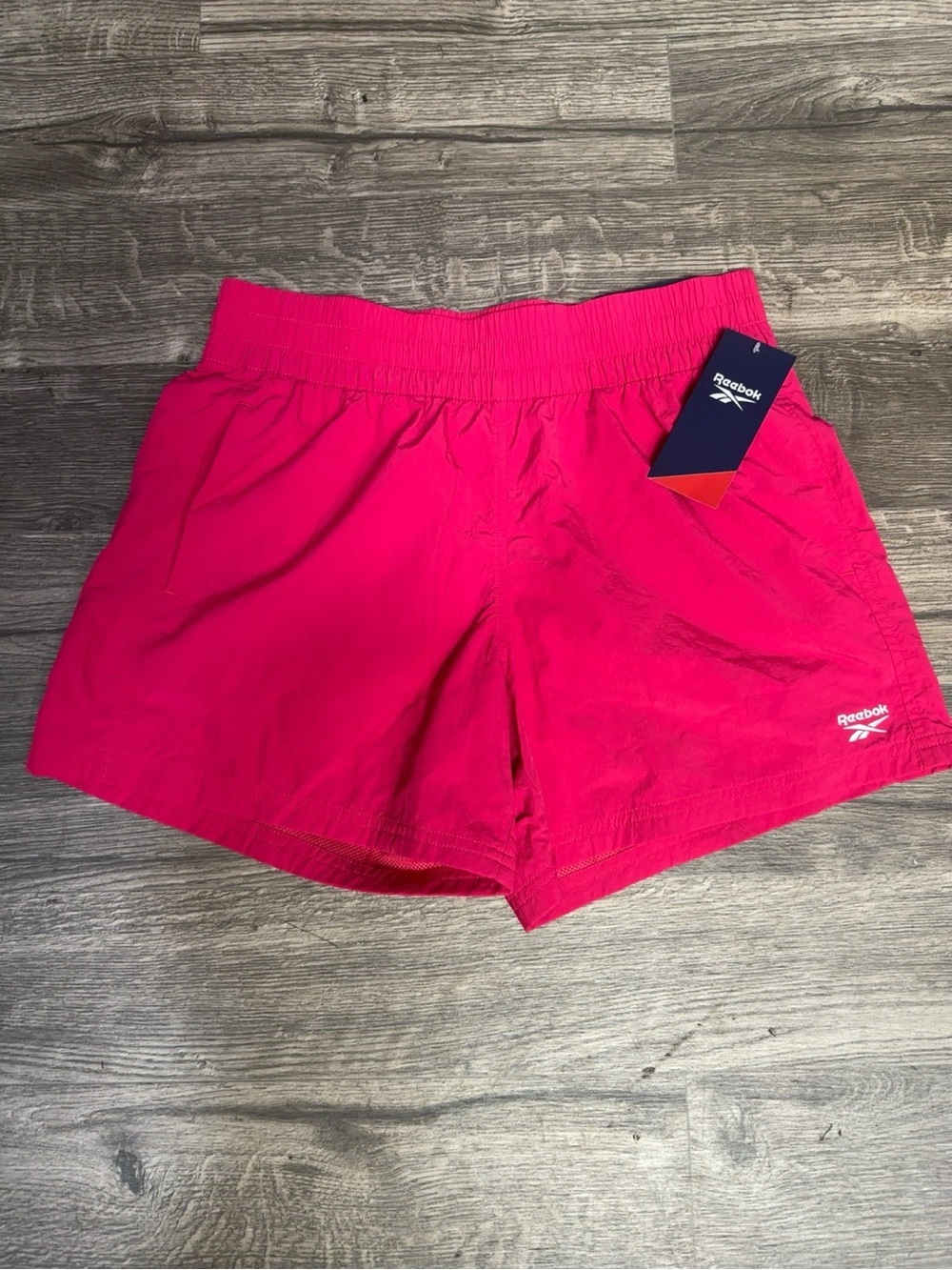 Reebok Women’s Relaxed Marathoner Track Shorts Pink Size Small NWT - Picture 2 of 8